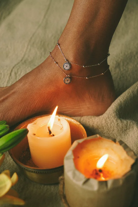 thin anklets for women-Eavan Evil Eye Anklet