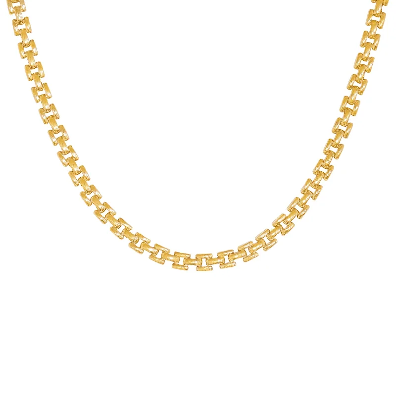 pearl necklace for women-Panther Chain Necklace | Gold