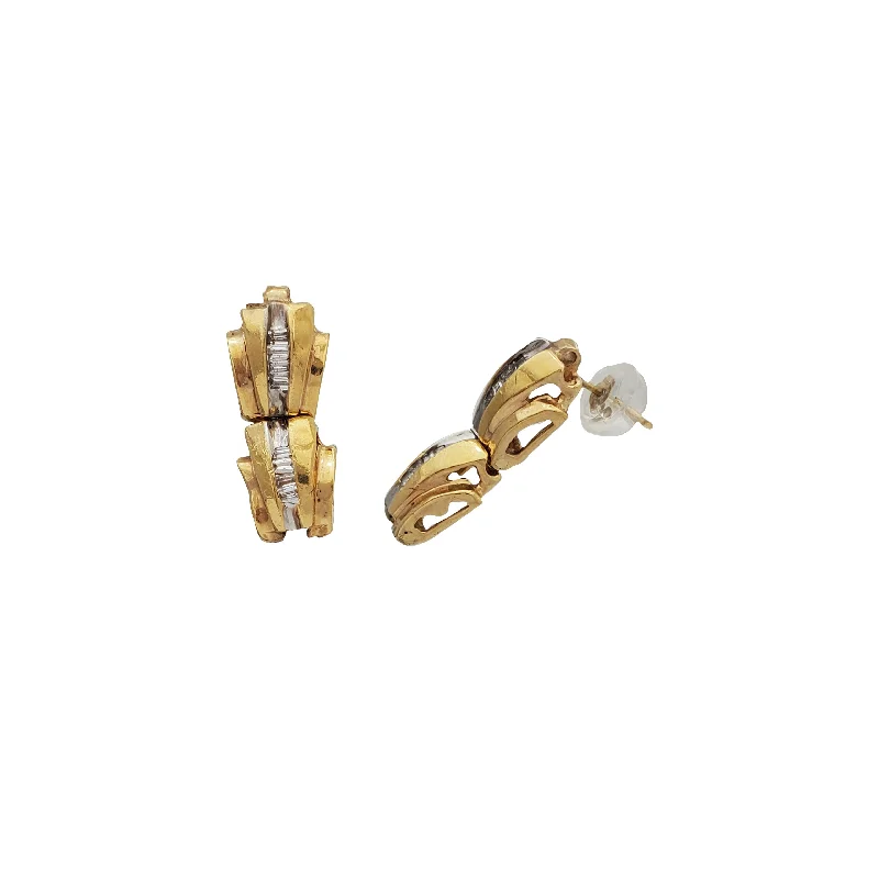 wedding earrings for women-Fancy Diamond Earrings (14K)