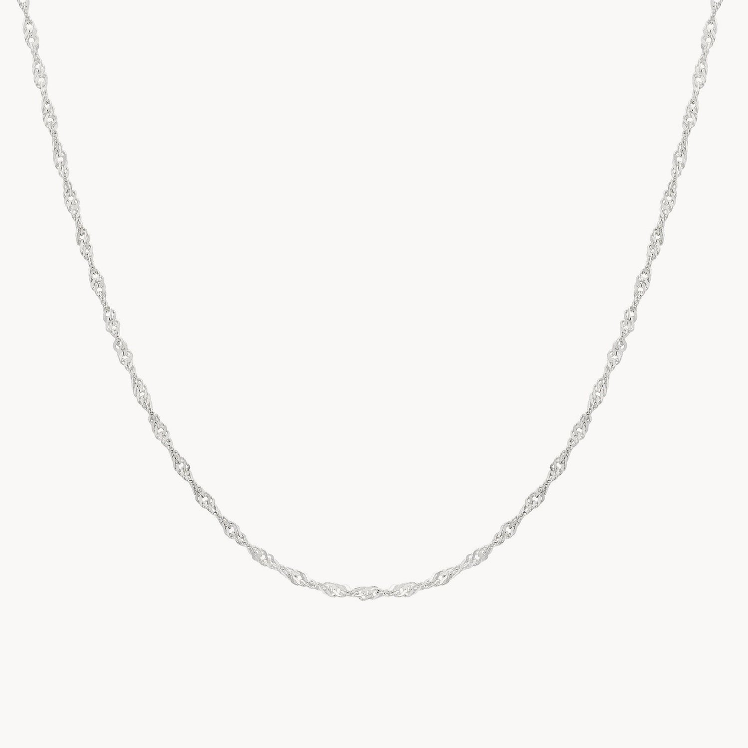 chain link necklace for women-lightning strikes choker necklace silver - sterling silver