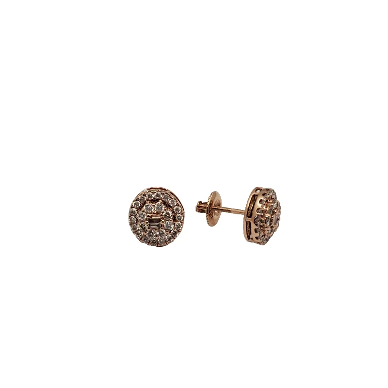 geometric earrings for women-Diamond Cluster Earring (14K)