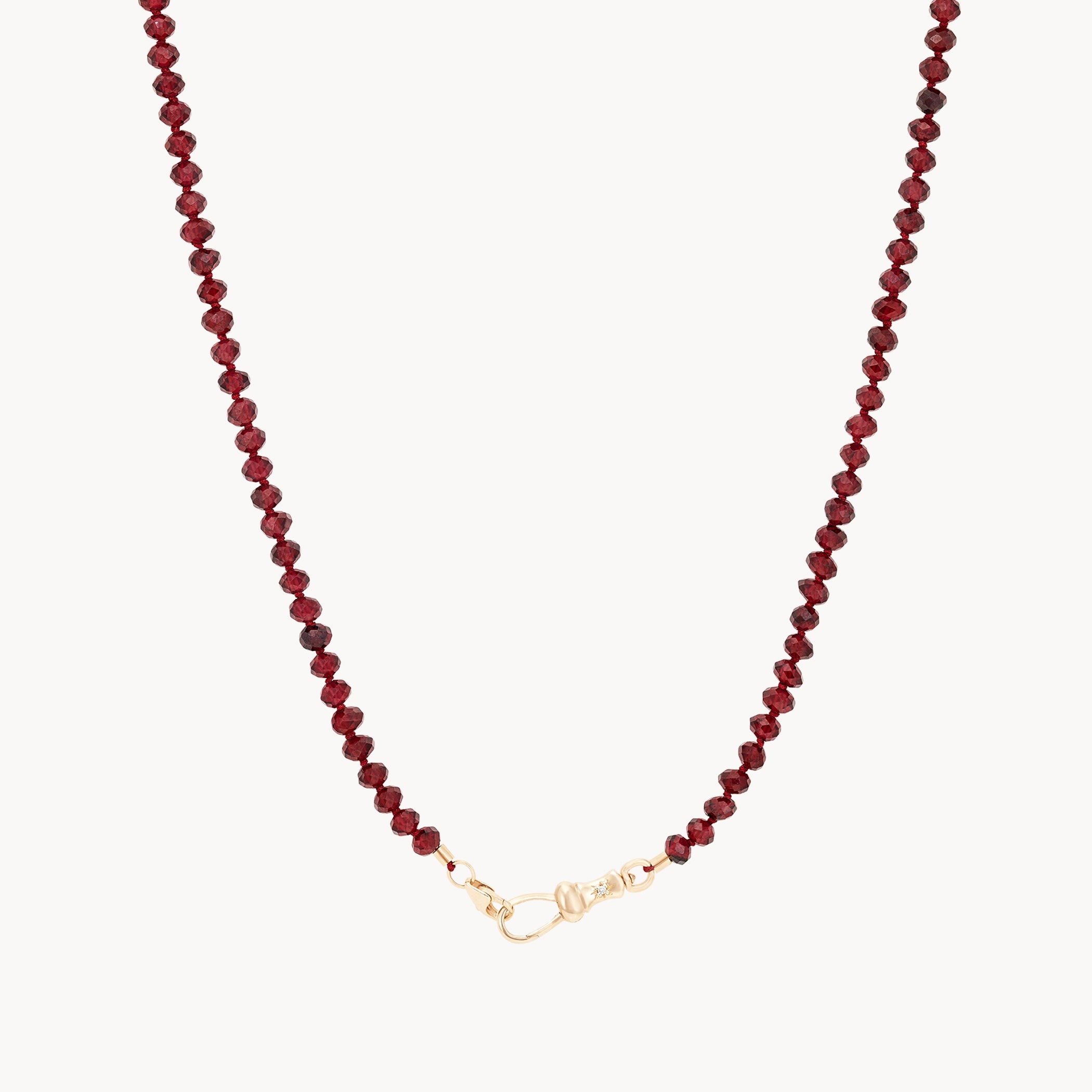 opal pendant necklace for women-red garnet beaded mood necklace - 10k yellow gold, garnet gemstones