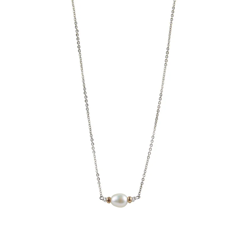 floral necklace for women-Pearl Solitaire Necklace