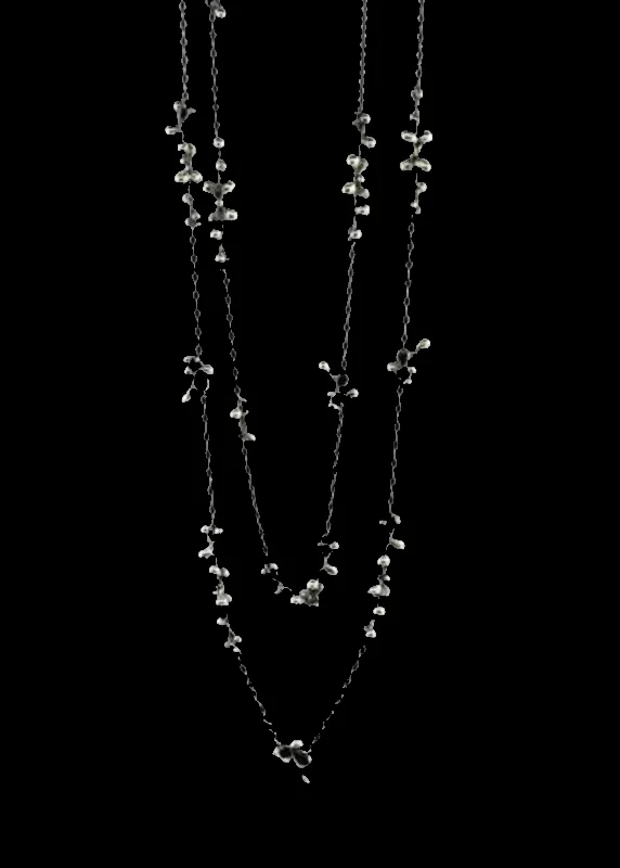 butterfly necklace for women-Molten Clusters Long Necklace