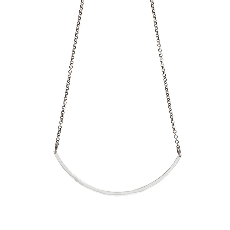 chain link necklace for women-Her Sterling Smile Necklace