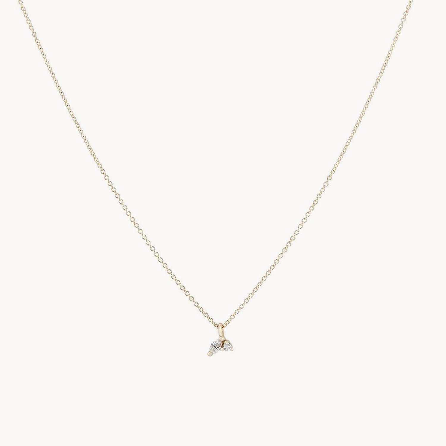 gold chain necklace for women-Lean on me diamond necklace - 14k yellow gold