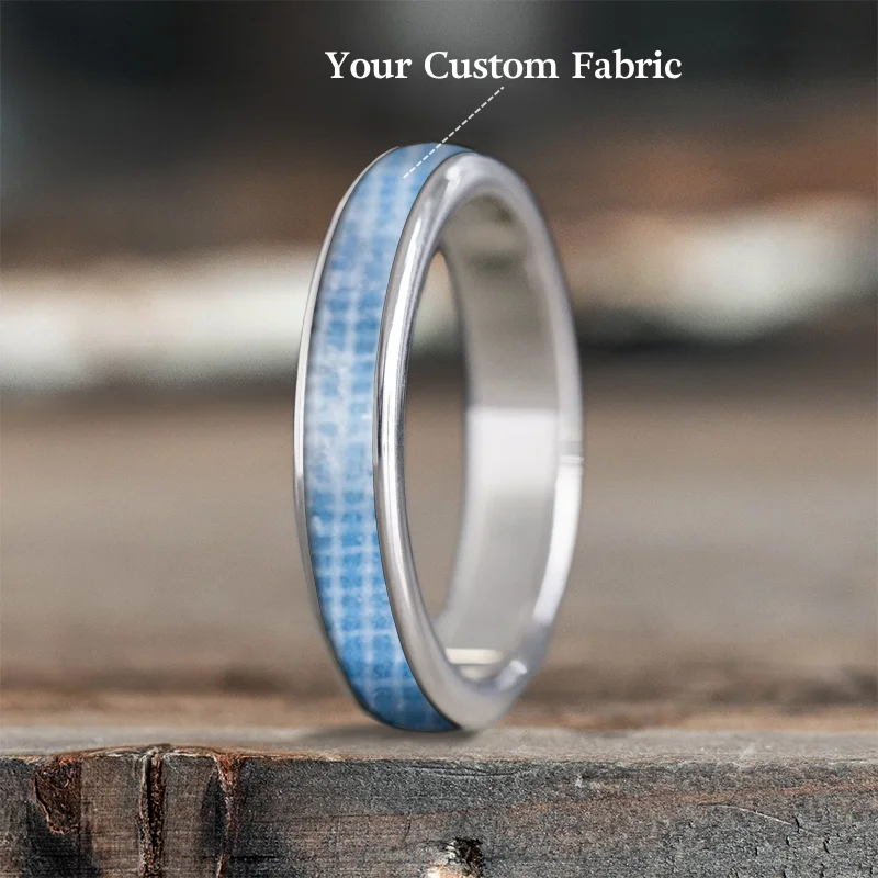 gemstone ring for women-Custom Design - Ladies Single Inlay Ring PFdgjPadFrwDUJwRFjDTWnog