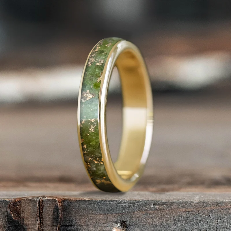 nature-inspired ring for women-Custom Design - Ladies Single Inlay Ring Hpl97nTedh-urhJdd0ikxlBo