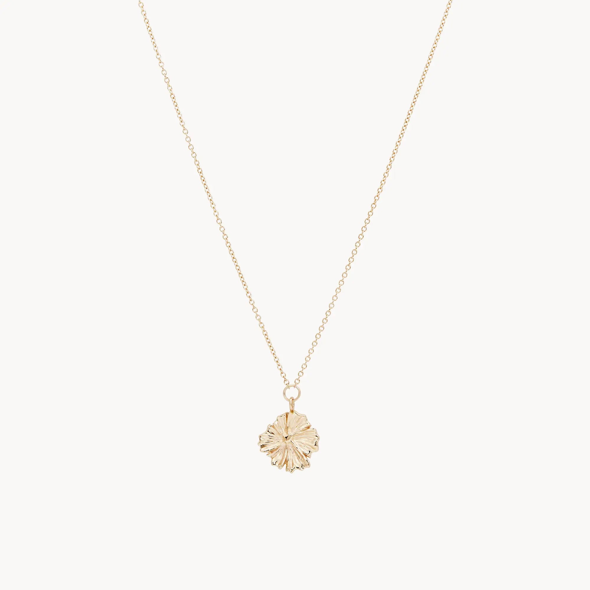 ruby necklace for women-Larger wildflower necklace - 14k yellow gold