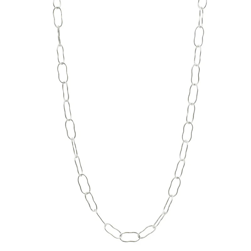 anniversary necklace for women-Magic Beans Layering Chain Necklace in Silver