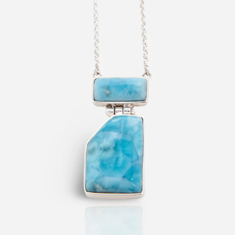 short necklace for women-Larimar Necklace Judith