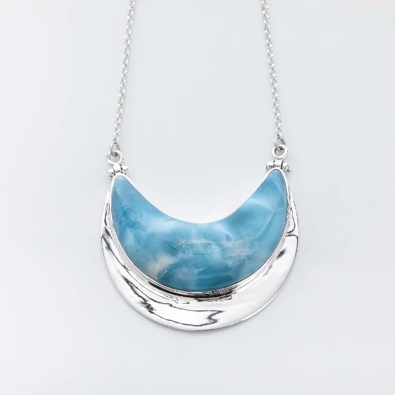 pendant necklace for women-Larimar Necklace Gloria