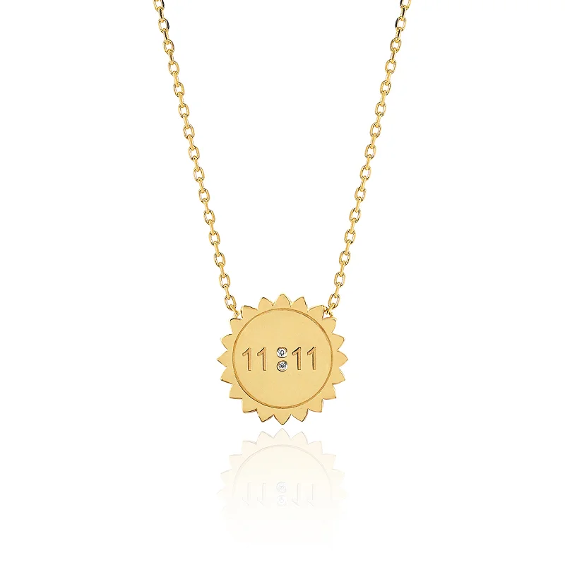 infinity necklace for women-Mini 11:11 Sunshine Necklace