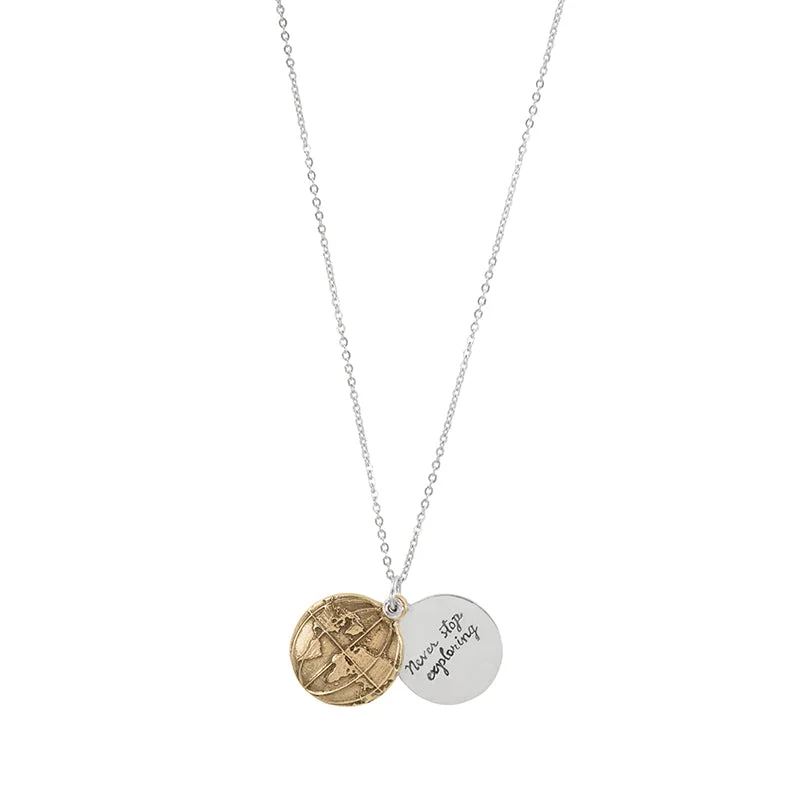 bar necklace for women-Explorer's Talisman Locket Necklace | Available to Ship January 28, 2025