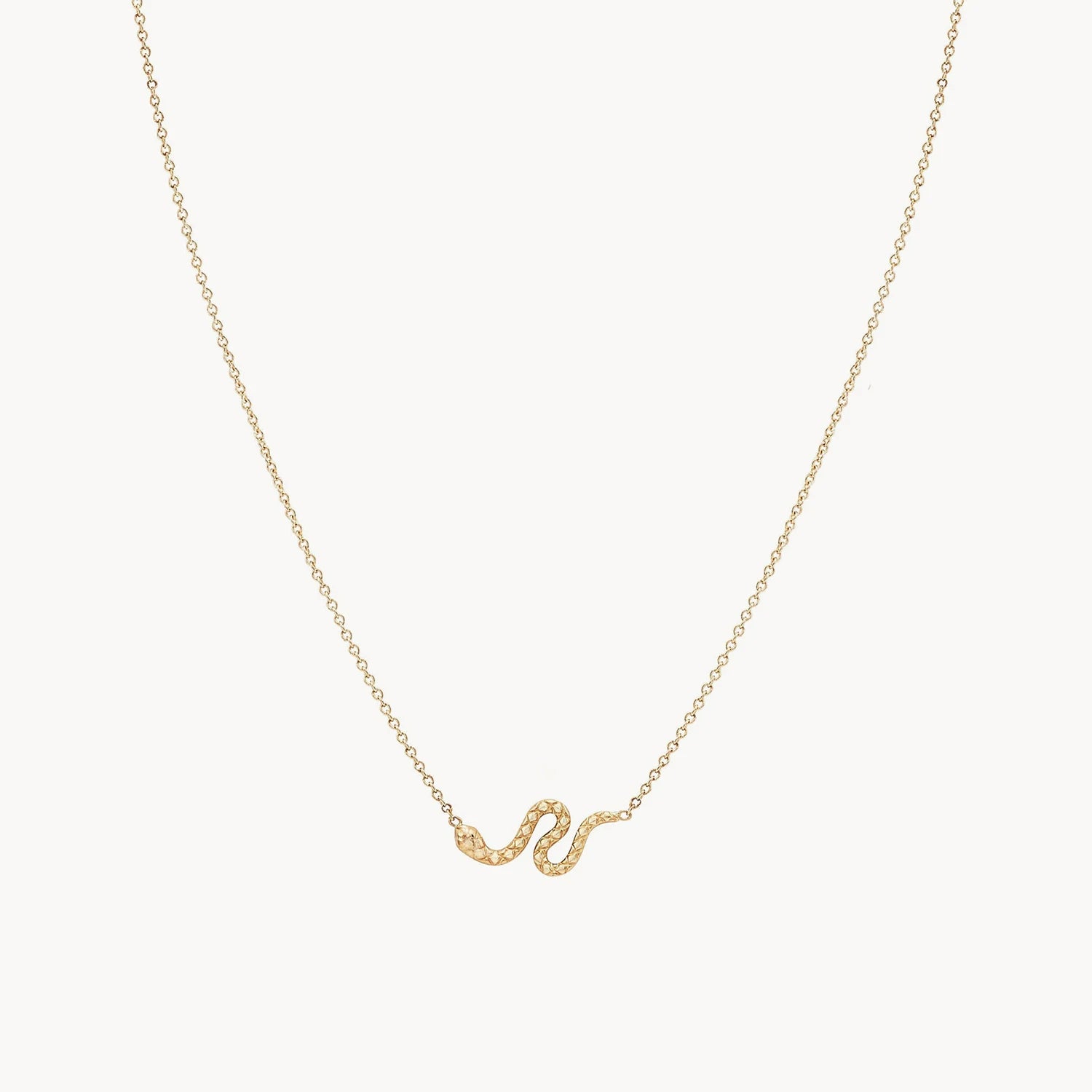 gold necklace for women-revival snake necklace - 14k yellow gold