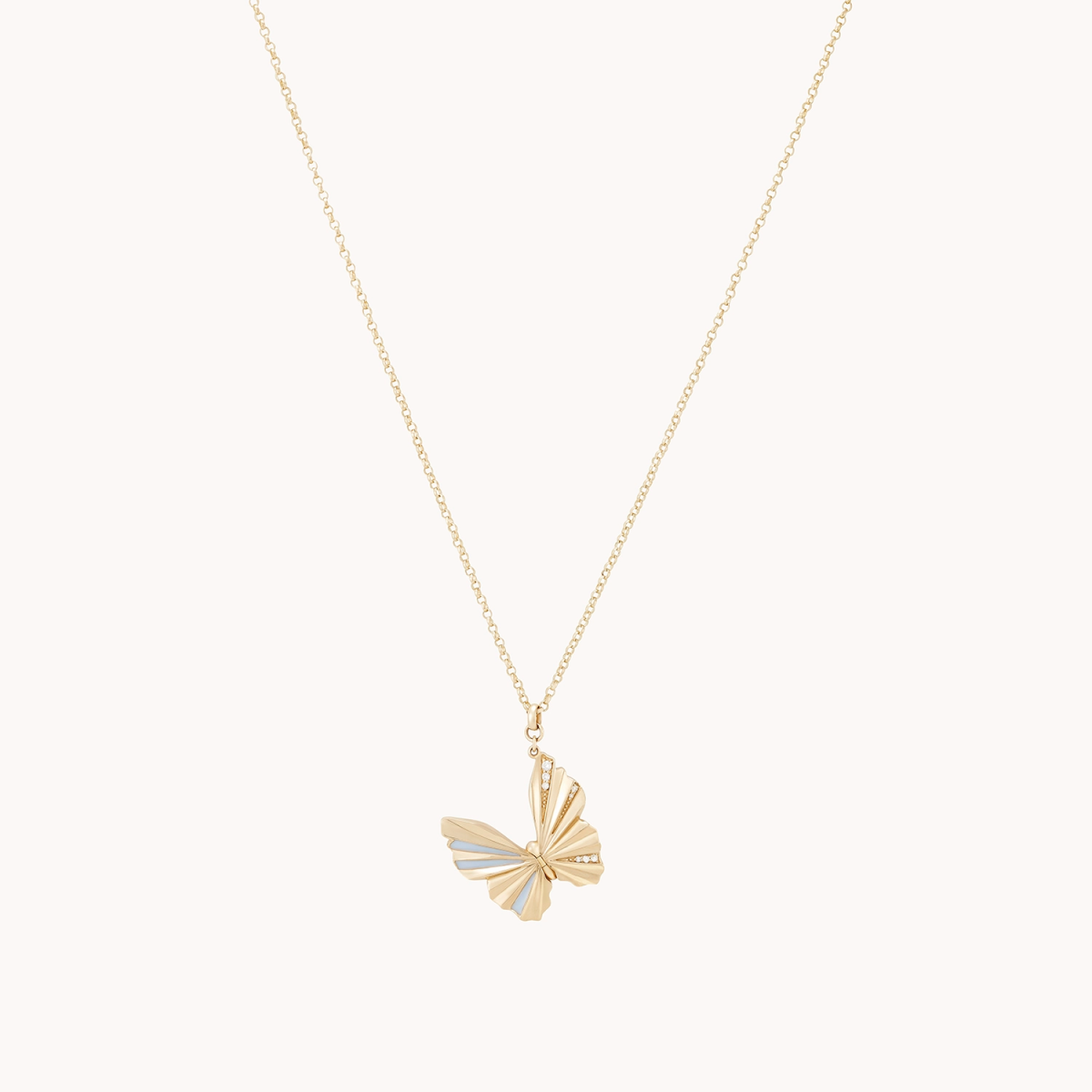 zodiac necklace for women-metamorphosis butterfly locket - 14k yellow gold