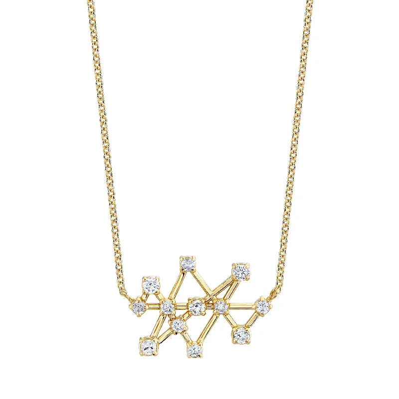 layered necklace for women-14k Prong Set Midas Star Constellation Necklace | Ready to Ship