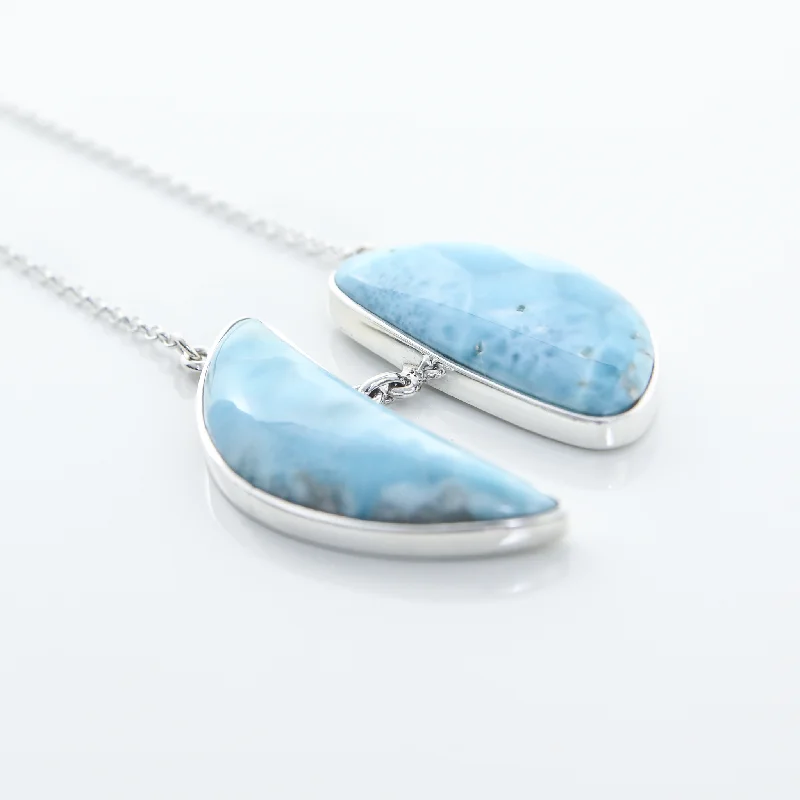 cubic zirconia necklace for women-Larimar Mia Necklace