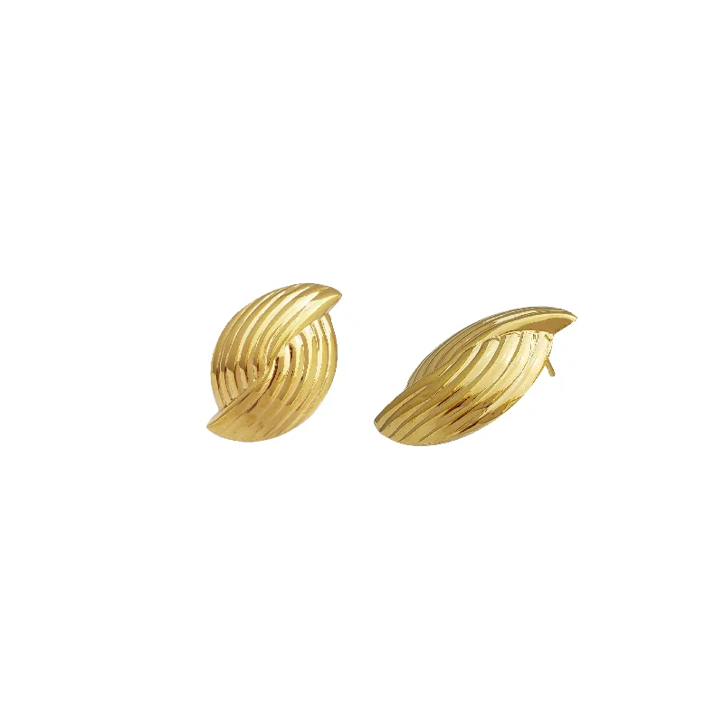 gold earrings for women-Typhoon Stud Earrings (14K)