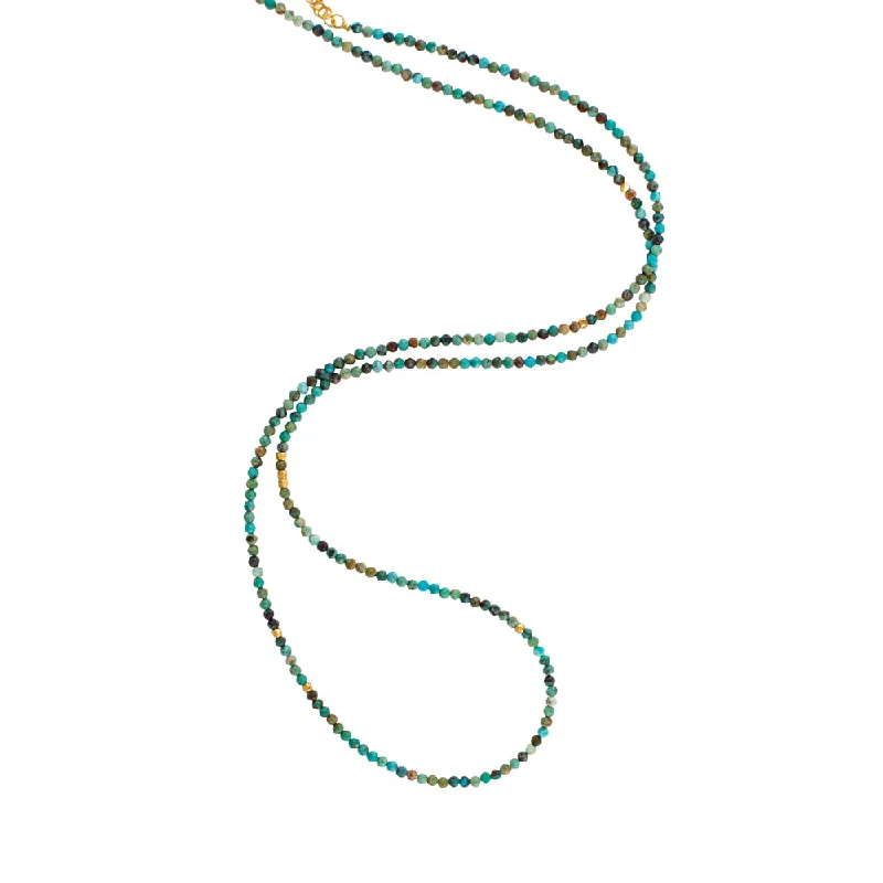 emerald necklace for women-Tabula Rasa Turquoise Strand Necklace - 30-32"