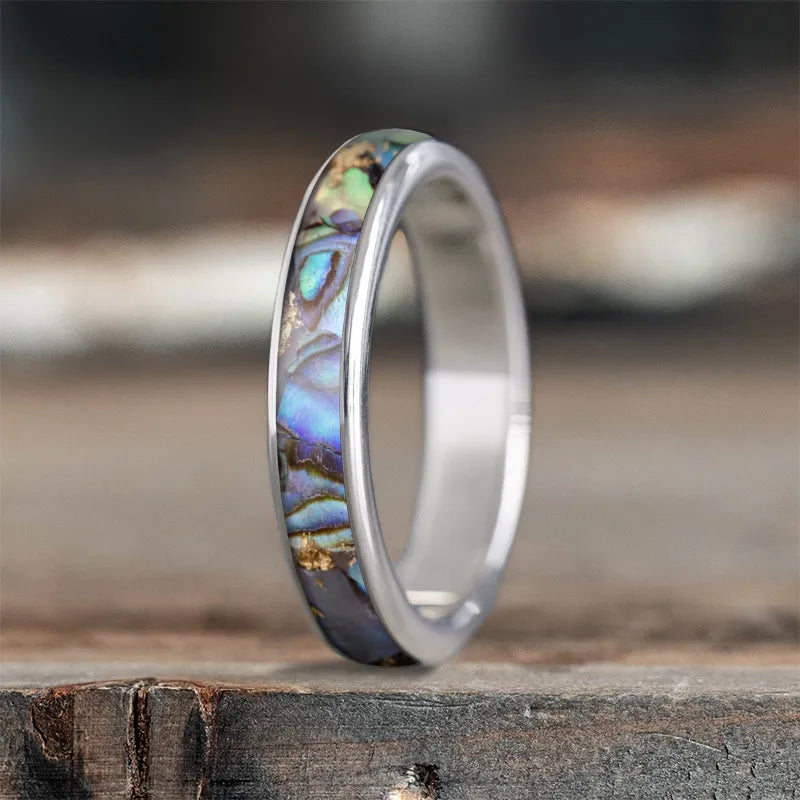 wedding band ring for women-Custom Design - Ladies Single Inlay Ring B_kiu_zGCxMifMSJRUmVAp_5