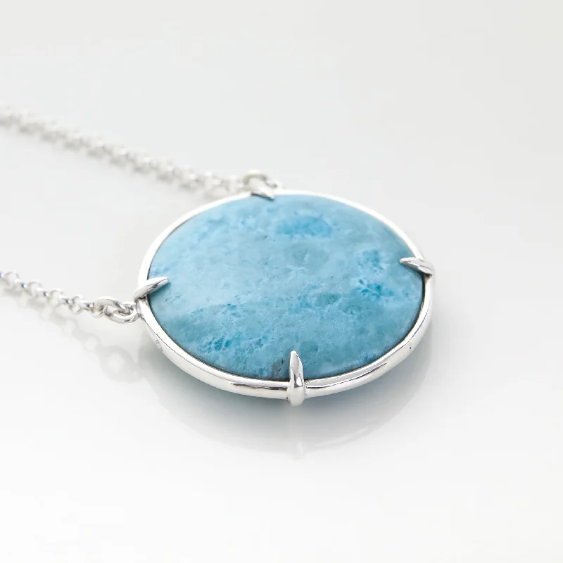 birthstone necklace for women-Larimar Necklace Veta Honda I