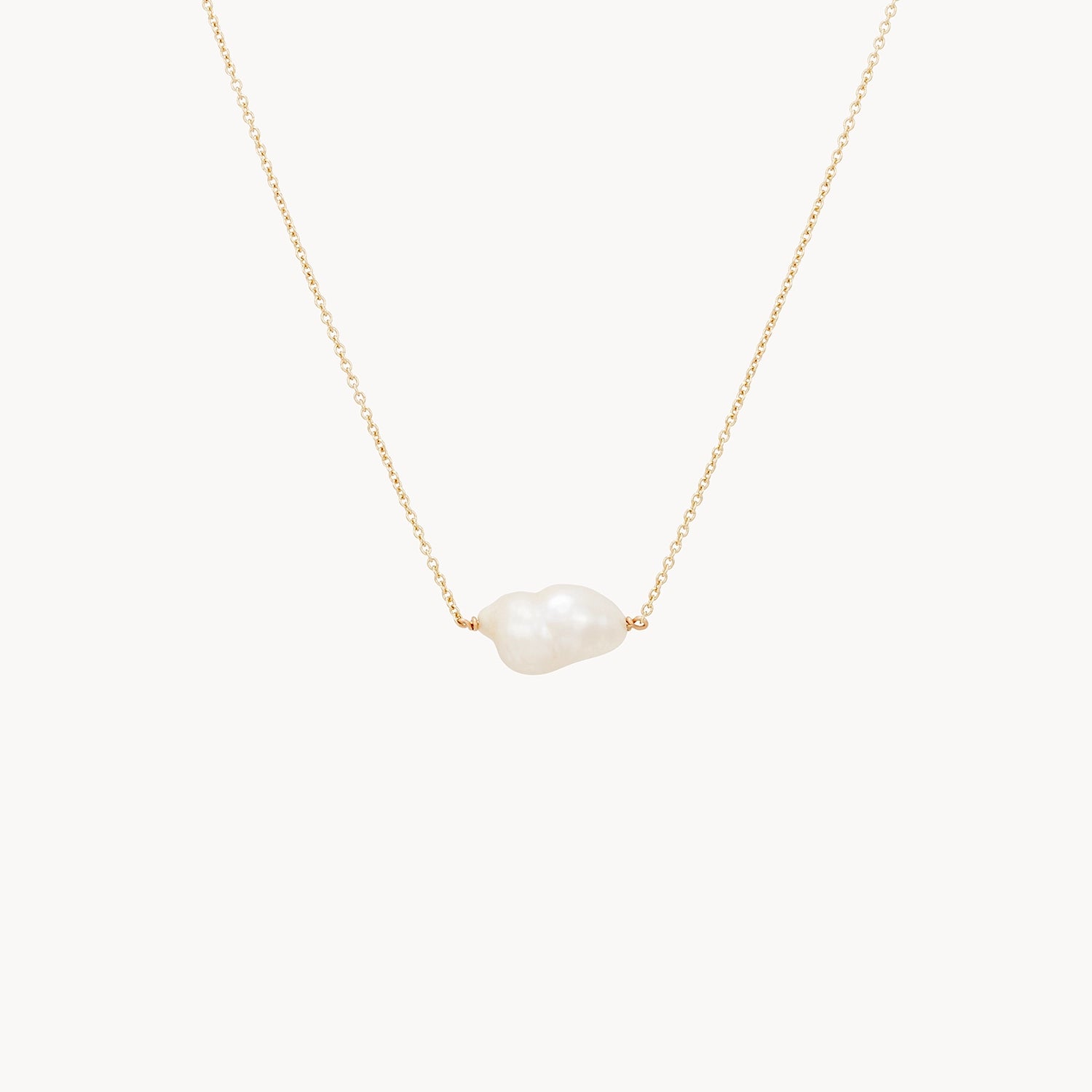 silver chain necklace for women-sofia perla necklace - 14k yellow gold necklace with pearl