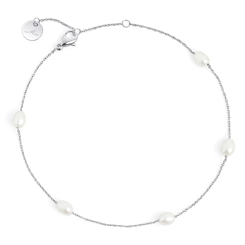 infinity anklets for women-Opal Pearl Anklet