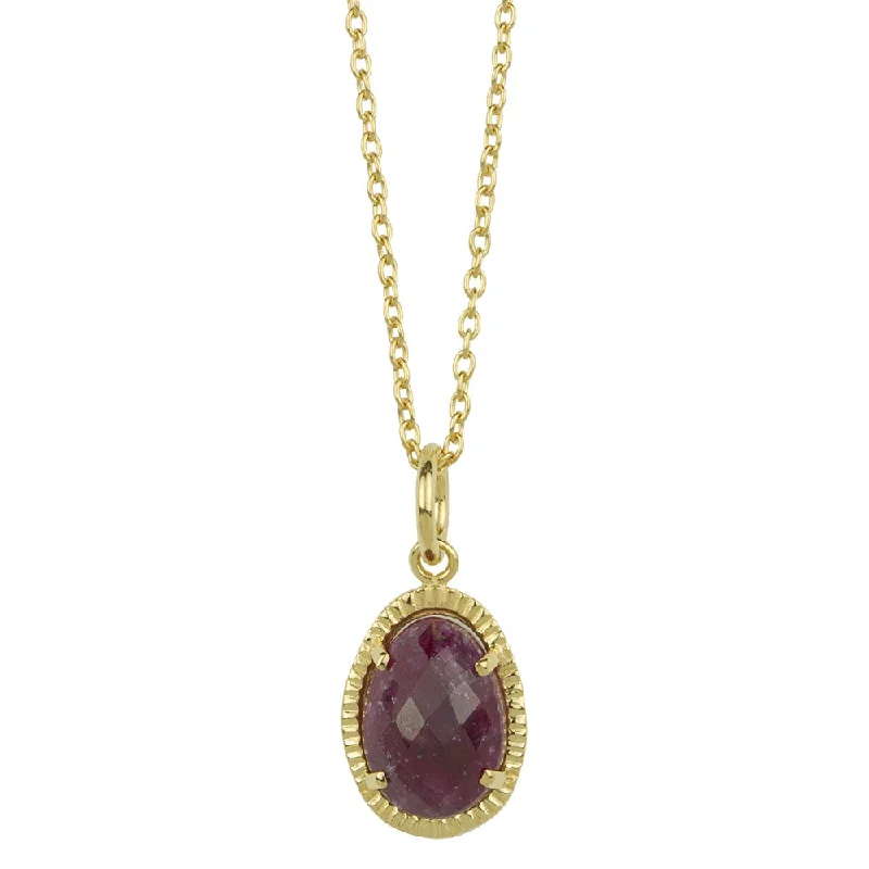 unique necklace for women-Organic Orb Ruby Necklace