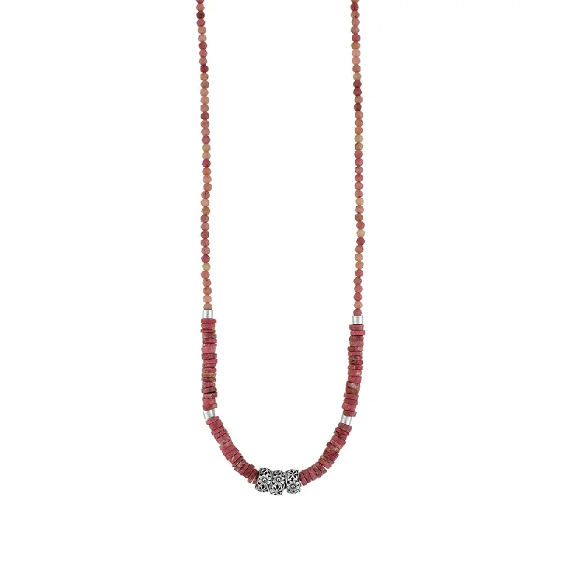 gold chain necklace for women-Rosy Skies Strand Necklace