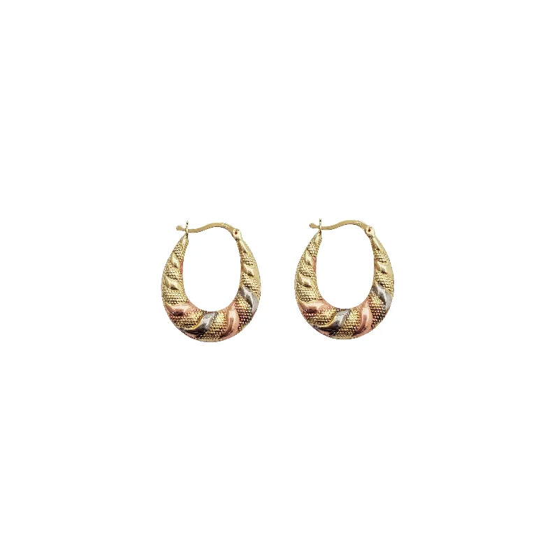 diamond drop earrings for women-Shrimp Style Hoop Earrings (14K)