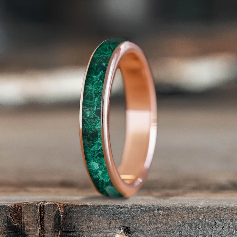 nature-inspired ring for women-Custom Design - Ladies Single Inlay Ring zogXKHco8r6-EN4Iin2ptXaj