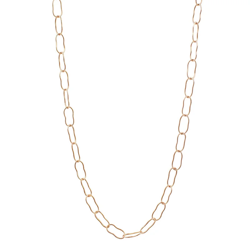 double pendant necklace for women-Magic Beans Layering Chain Necklace in Rose Gold