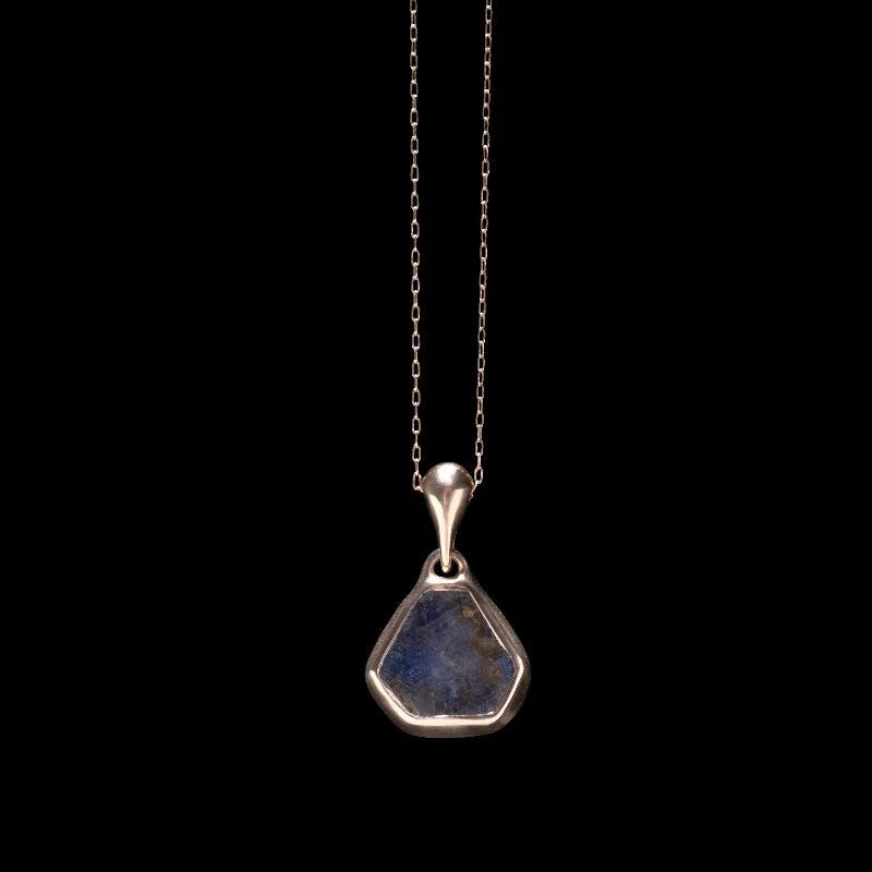 charm necklace for women-Sapphire Locket Charm Pendant Necklace