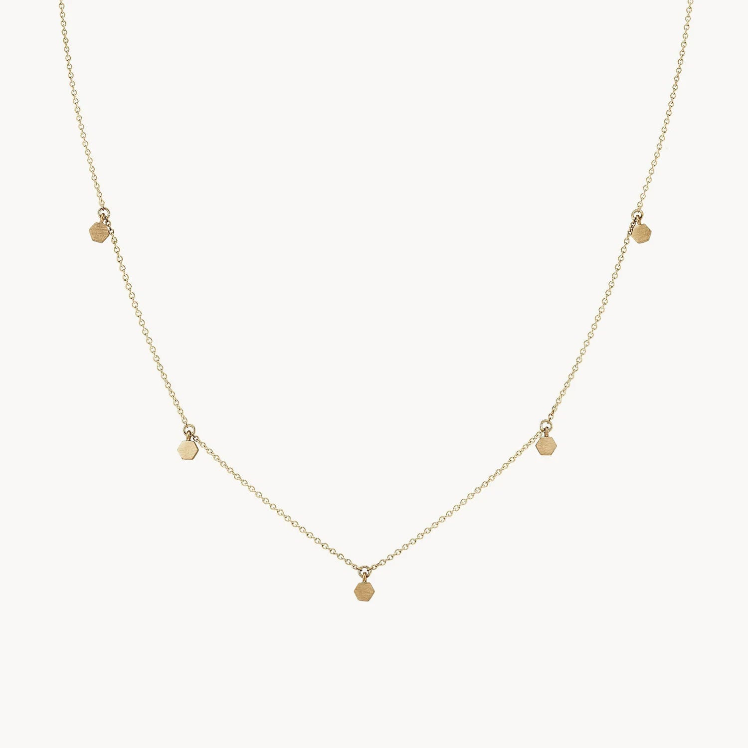 silver necklace for women-Honeysuckle necklace - 14k yellow gold