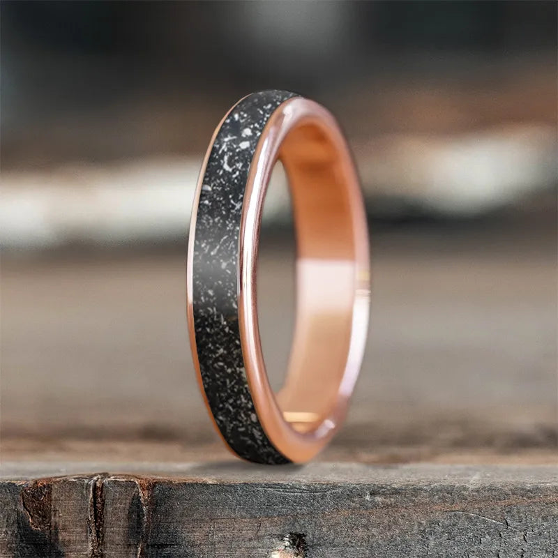 rose gold ring for women-Custom Design - Ladies Single Inlay Ring tH2UPf9p_hvqfyNVa0RFcMHB