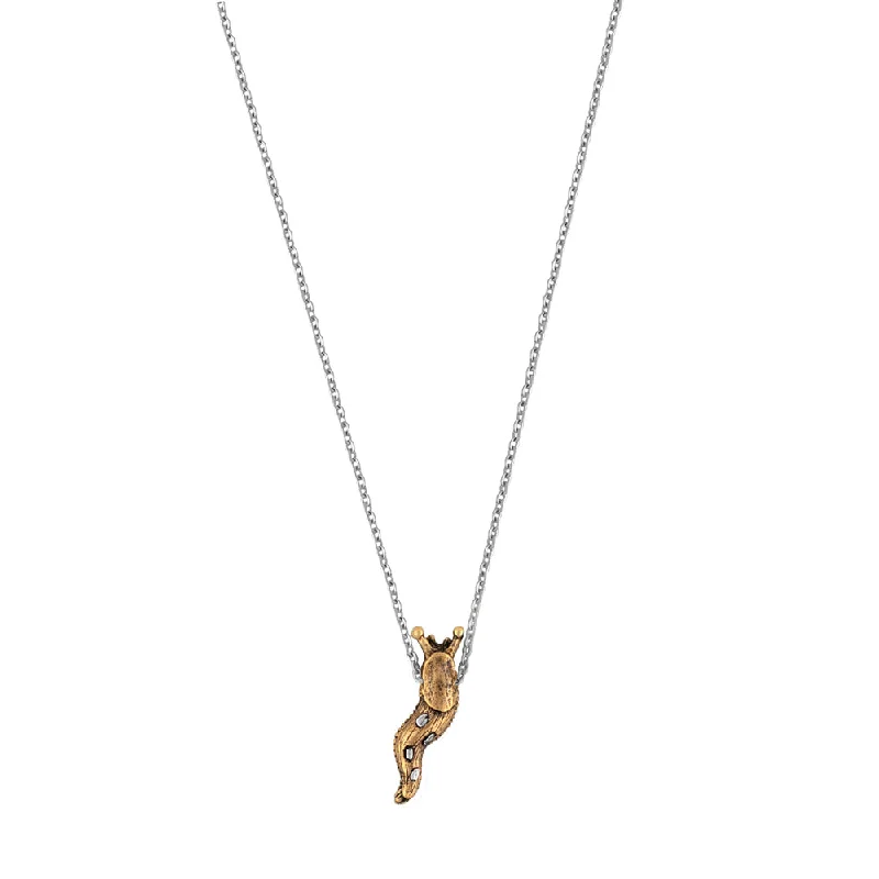 designer necklace for women-Slug Life Necklace in Bronze