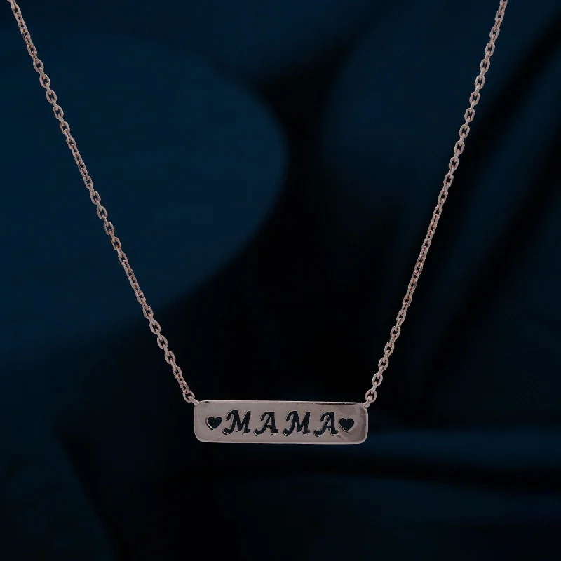 casual necklace for women-Rose Gold MAMA (Mom) Necklace For Mother's