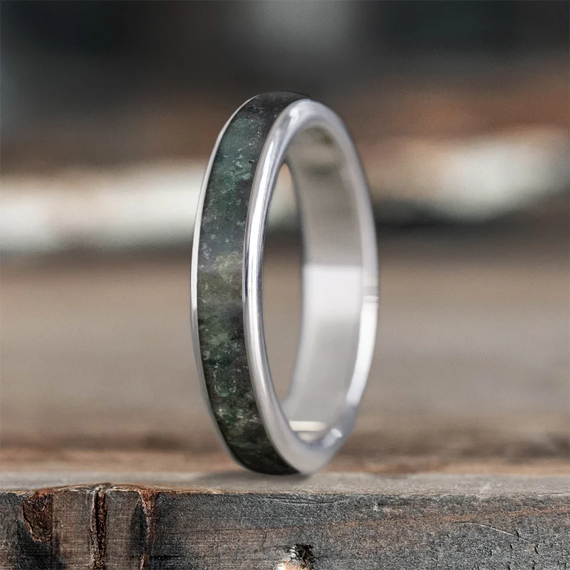 nature-inspired ring for women-Custom Design - Ladies Single Inlay Ring 8BX5r6N6yh9eGQifCKqQxzNE