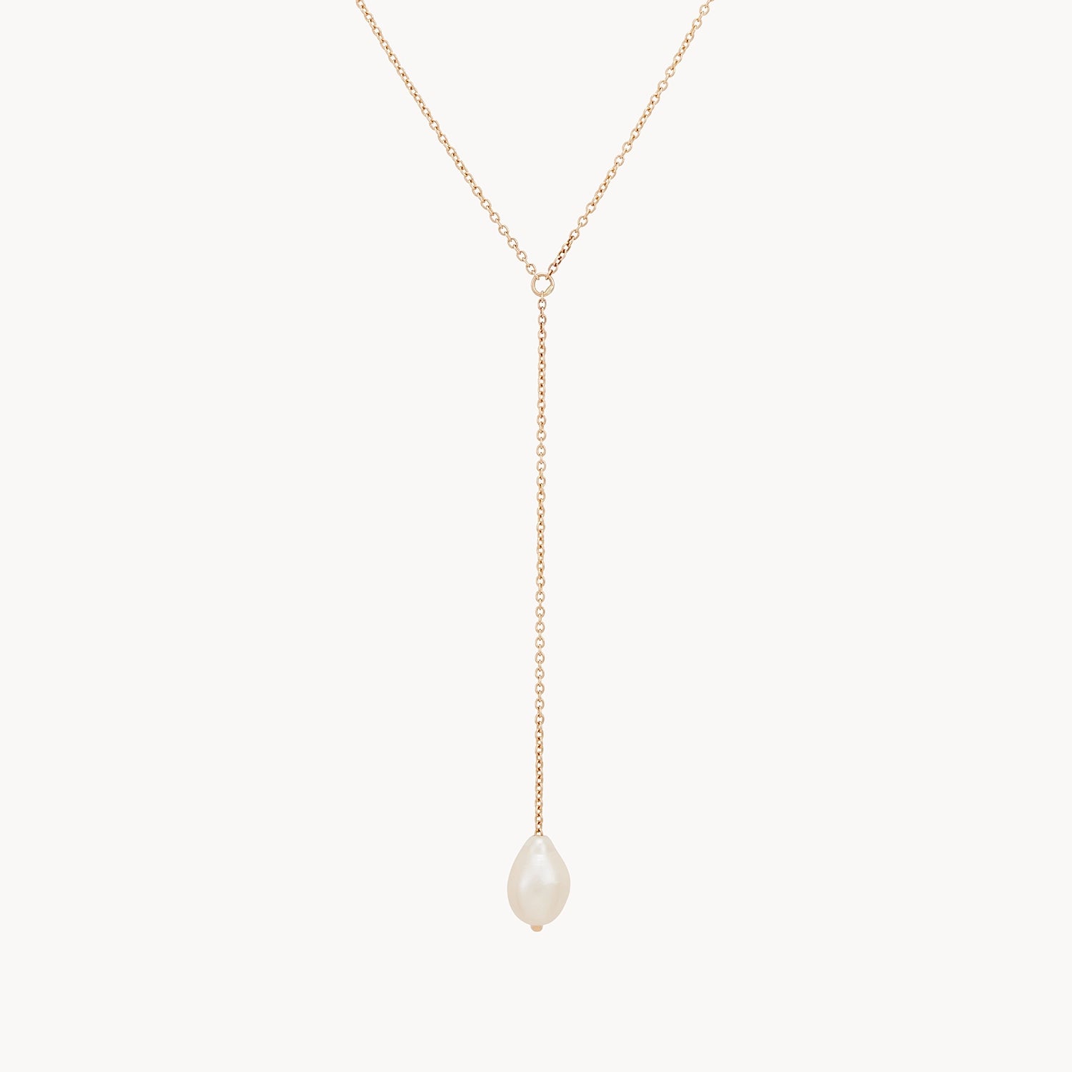 opal necklace for women-sofia perla lariat necklace - 14k yellow gold necklace with pearl