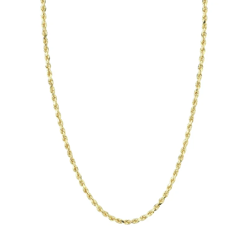 personalized gold necklace for women-Golden Rope Chain