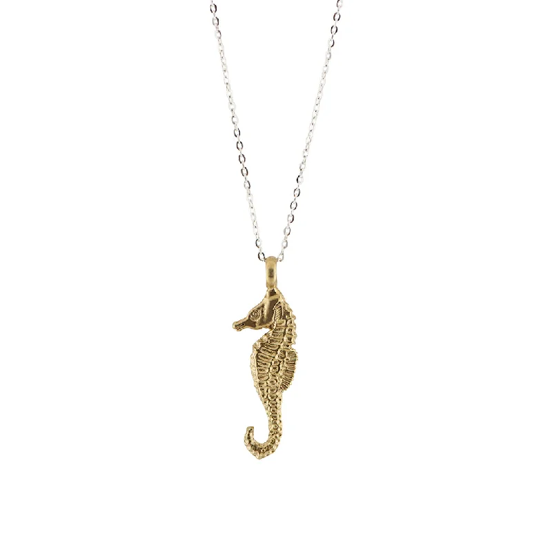 diamond necklace for women-Sailor's Seahorse Necklace