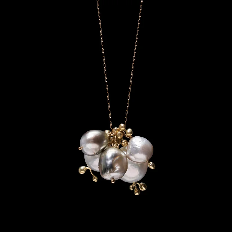 elegant necklace for women-One Of A Kind South Sea Pearl Charm Necklace