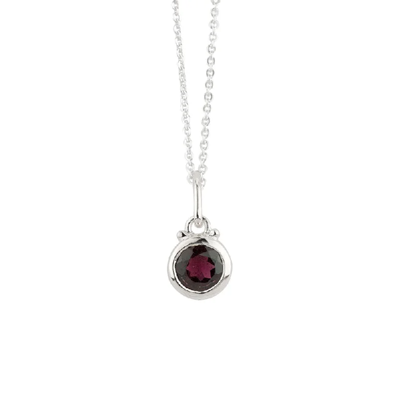 graduation necklace for women-January Birthstone Charm Necklace in Silver