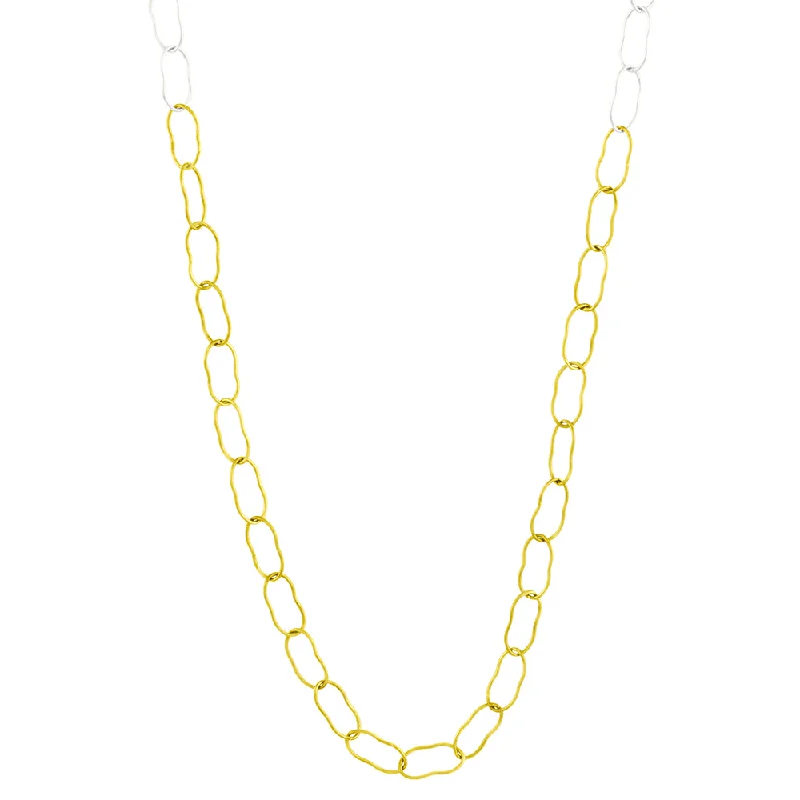 diamond necklace for women-Dipped Magic Beans Necklace in Silver & Gold