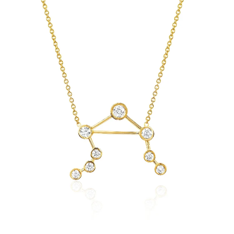 snake chain necklace for women-Libra Constellation Necklace