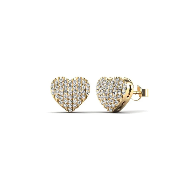 luxury hoop earrings for women-Iced-Out Diamond Stud Earrings (14K)