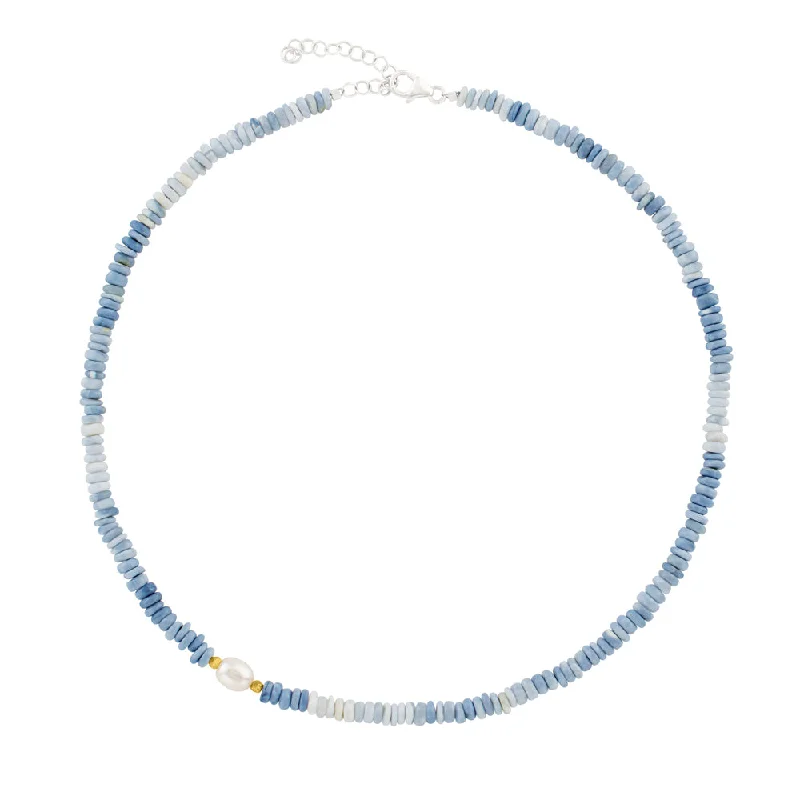 birthstone necklace for women-Blue Sky & Silver Linings Necklace | Available to ship January 28, 2025