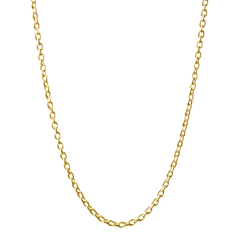 bohemian necklace for women-16-18" Cable Chain in Gold