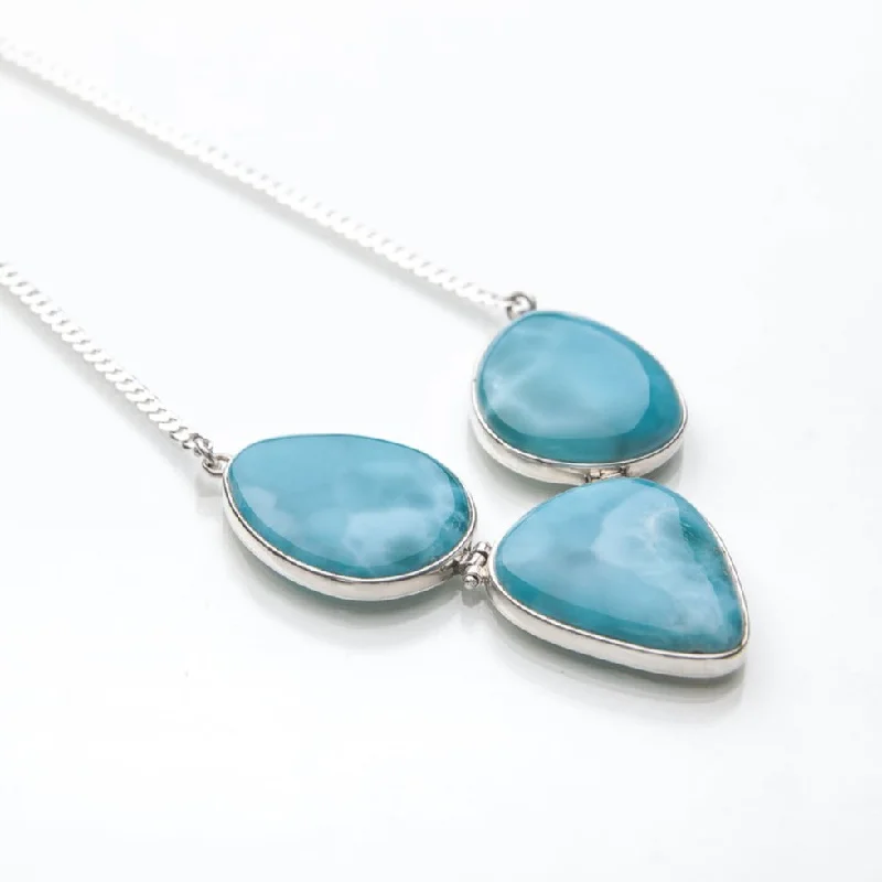 emerald necklace for women-Larimar Necklace Mafa